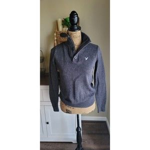 American Eagle Mens EUC Long Sleeve Collared 1/4 Zip Sweater Sz Extra Small